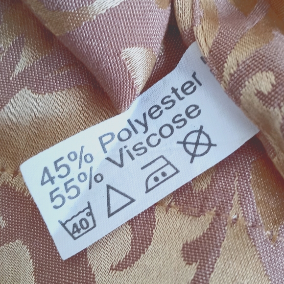 Set of 2 Art Deco Gold Shimmery (Damask) Viscose Curtain Panels 84" x 55" x2 - Picture 7 of 12